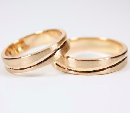 Aros De Boda Bañados Oro 18k Y Cristales Anillos Matrimonio
