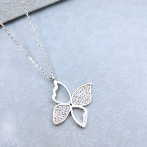 Collar Con Colgante De Mariposa Aaa + Circonita Para Mujer, Gargantilla